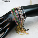 Slim Colors Zircon Tennis Bracelet Crystal Women Summer Jewelry