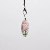 10Pcs Oval Natural Dried Flowers Plants Pendant Necklace DIY Decoration