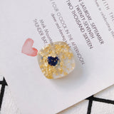 10pcs Acrylic Adhesive Bead Glass Flower Pendant Accessories
