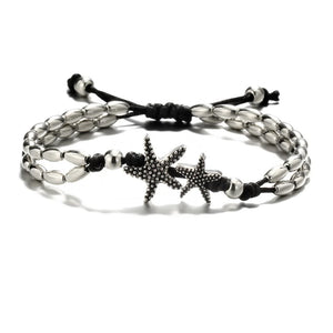 Starfish Anklet Bracelet Double Chain Barefoot Sandals Beach Leg Ankle Jewelry