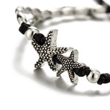 Starfish Anklet Bracelet Double Chain Barefoot Sandals Beach Leg Ankle Jewelry