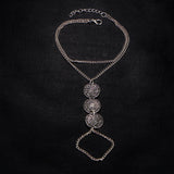 Carving Flower Anklets Antique Silver Beach Tassel Foot Ankle Bracelets