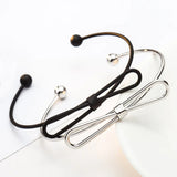 10pc Knot Bangles Bow Bracelets Open Cuff Silver Rose Hand Jewelry