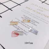10 Pcs Alloy Electroplated Strap Earring Accessories