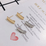 10 Pcs Alloy Electroplated Strap Earring Accessories
