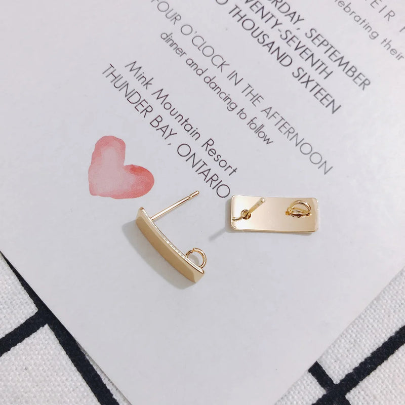 10 Pcs Alloy Electroplated Strap Earring Accessories