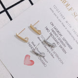 10 Pcs Alloy Electroplated Strap Earring Accessories