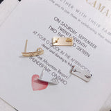 10 Pcs Alloy Electroplated Strap Earring Accessories