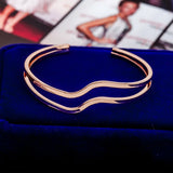 10pcs Wave Hollow Metal Bangles Silver Plated Adjustable Cuff Bracelets