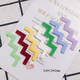 10 Geometric Lightning Wave Earrings Set