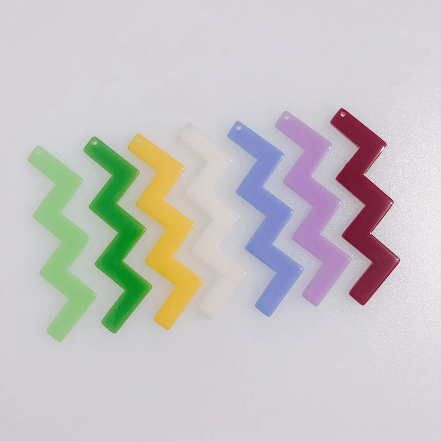 10 Geometric Lightning Wave Earrings Set