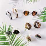 10pcs Stainless Steel White Gold Bead Cap Earrings Jewelry
