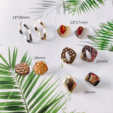 10pcs Stainless Steel White Gold Bead Cap Earrings Jewelry