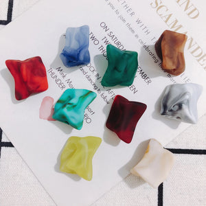 10pcs Stone Shaped Resin Earring Jewelry Material