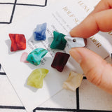 10pcs Stone Shaped Resin Earring Jewelry Material