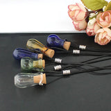 10 Mini Glass Vases Pendant Necklace Keychain DIY Accessories