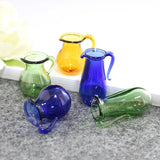 10 Mini Glass Vases Pendant Necklace Keychain DIY Accessories