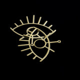 Retro Brass Magic Eye Pendant for DIY Jewelry Making