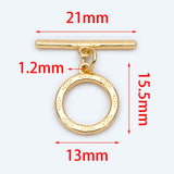 10 Sets Brass Toggle Clasp 13mm Smooth Round DIY Bracelet Jewelry Making