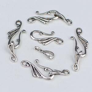 10 sets Musical Note Shape Zinc Alloy Toggle Clasps for DIY Jewelry Making