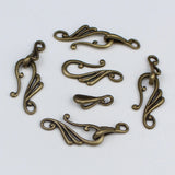10 sets Musical Note Shape Zinc Alloy Toggle Clasps for DIY Jewelry Making