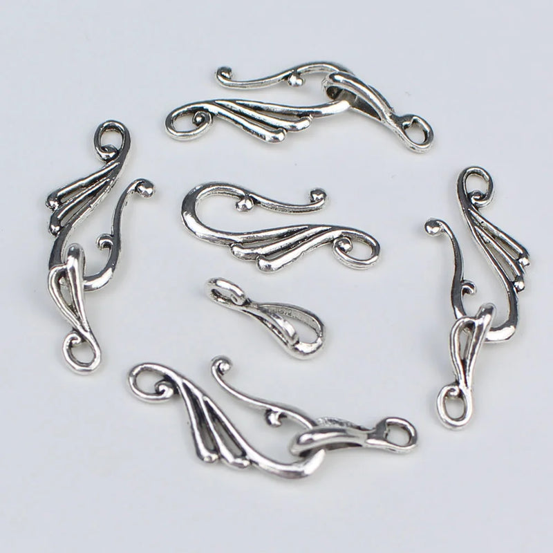 10 sets Musical Note Shape Zinc Alloy Toggle Clasps for DIY Jewelry Making
