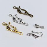 10 sets Musical Note Shape Zinc Alloy Toggle Clasps for DIY Jewelry Making
