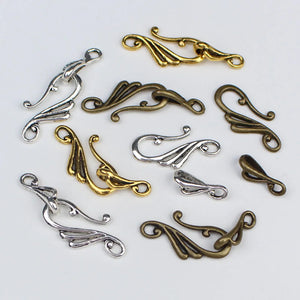 10 sets Musical Note Shape Zinc Alloy Toggle Clasps for DIY Jewelry Making