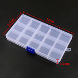 Adjustable Plastic Jewelry Storage Box Case for Beads Earrings