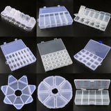 Adjustable Plastic Jewelry Storage Box Case for Beads Earrings