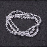 10 Strand Faceted Oval Glass Spacer Beads for Jewelry Making