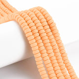 10 Strands 6-7mm Flat Round Polymer Clay Beads for DIY Jewelry Making