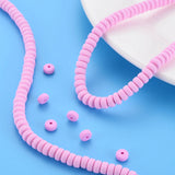 10 Strands 6-7mm Flat Round Polymer Clay Beads for DIY Jewelry Making