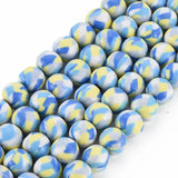 10 Colorful Polymer Clay Round Loose Beads for DIY Jewelry 8.5~9x8mm