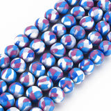 10 Colorful Polymer Clay Round Loose Beads for DIY Jewelry 8.5~9x8mm