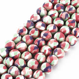 10 Colorful Polymer Clay Round Loose Beads for DIY Jewelry 8.5~9x8mm
