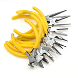 Yellow Handle Long Fixing Jewelry Pliers Kit for DIY