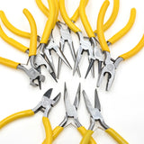 Yellow Handle Long Fixing Jewelry Pliers Kit for DIY