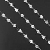 Stainless Steel Cross Heart Link Chain DIY Jewelry Making