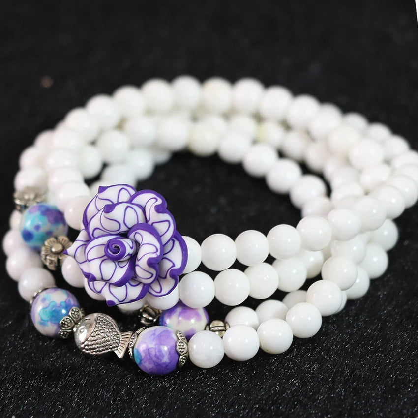 6mm Tridacna Round Beads Bracelets for Women DIY Jewelry