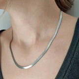 10x Tarnish Stainless Steel Herringbone Necklace for Men Women