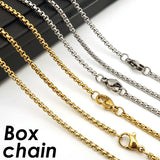 10x Stainless Steel Box Chain Necklaces Silver 16-24 Inch Round Box Chain