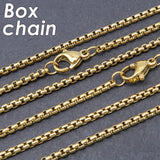 10x Stainless Steel Box Chain Necklaces Silver 16-24 Inch Round Box Chain
