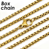 10x Stainless Steel Box Chain Necklaces Silver 16-24 Inch Round Box Chain