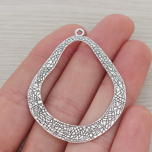 10 Tibetan Silver Ethnic Tribal Charms Pendants DIY Jewelry Making 53x41mm