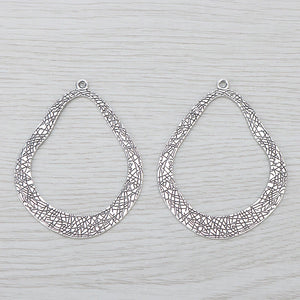 10 Tibetan Silver Ethnic Tribal Charms Pendants DIY Jewelry Making 53x41mm