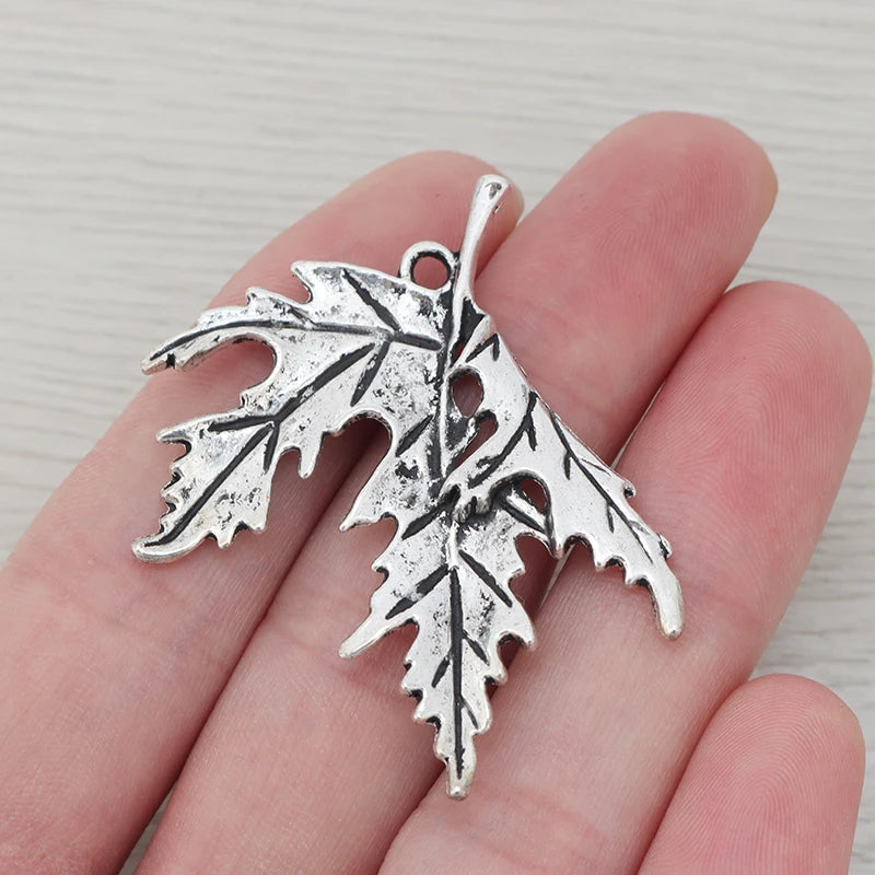 10pcs Maple Leaf Charms Pendants DIY Necklace Making
