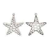 10 Tibetan Silver Starfish Charms Pendants for DIY Necklace Making 37x40mm