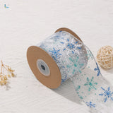 10 yd/Roll 63mm Snowflake Christmas Ribbon