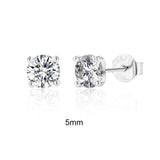Moissanite Diamond Stud Earrings 925 Sterling Silver Wedding Jewelry